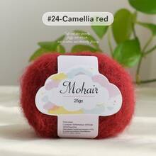 1 cuộn sợi tơ tằm và mohair, mềm mại và thân thiện với da, thích hợp để đan thủ công các loại khăn quàng cổ, áo len, khăn choàng, chăn, v.v. - nhiều màu - Xem 19