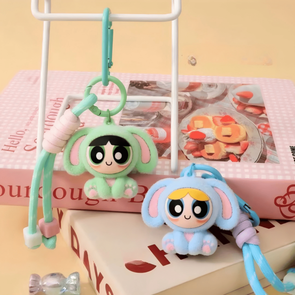 1pc Warner Bros Licensed Powerpuff Girls Series Doll Keychain Pendant, Durable Material, Suitable For Bags, Backpacks, Hanging Decorations, Couple Gift, Collector, Perfect Birthday Gift - Party Gift - Holiday Gift - Back To School Gift (Random Style)