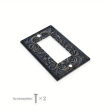 French Style Blue-Grey Light Switch Cover - Decorative Wall Panels For Bathroom, Bedroom, Living Room - Easy Installation, No Battery Needed, Bathroom Wall Art - Multicolor - View 6