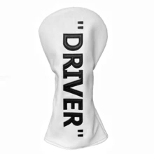 White With Black PU Leather Golf Wood Club Headcover, Premium Golf Accessory Suitable For All Brands - Multicolor - View 15