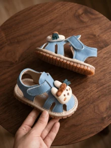 1 Đôi dép xăng đan hoa 3D dễ thương cho bé - Màu xanh bụi bặm - Xem 5