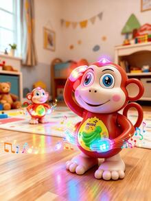 Electric Monkey Toy, Glowing Dancing Music Baby Toy, Electric Toy With Music - Interactive Baby Learning Toy, Suitable For Children 2 Years And Older - Multicolor - View 12