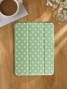 Ốp bảo vệ máy tính bảng họa tiết chấm bi và tối giản, tương thích với iPad 7/8/9/10th/ Pro 12.9 /Pro 11 /11th (A16) 2025, Galaxy Tab S6 Lite / Galaxy Tab A11+ 2025, cung cấp khả năng chống sốc mềm mại, hỗ trợ chức năng giá đỡ thông minh/tự động bật/tắt màn hình. - Matcha xanh - Xem 2