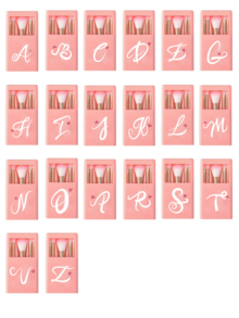1 Set Portable Makeup Brush Set With Mirror, Heart-Shaped Letter A-Z Print, Boxed Makeup Brush Set, Multi-Functional Foundation Brush And Eyeshadow Brush, High-Quality Bristles, Beginner Makeup Tools, Cosmetic Storage Rack, Suitable For Travel, Daily Use, Home Use, Perfect Gift For Girls, Teens, Makeup Enthusiasts, And Essential For Mother's Day, Father's Day, Graduation, National Day - Multicolor - View 2