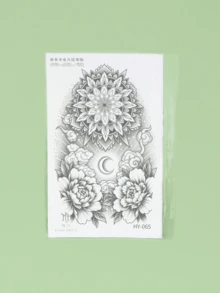 1pc Men's Tattoo Simulation Totem Temporary Tattoo Sticker Geometric Pattern Semi-Permanent Waterproof Sweat-Resistant Lasts 1-2 Weeks Realistic Herbal Juice Anti-Friction Non-Reflective Men's Tattoo Sticker Suitable For Arms, Chest, Legs, Abdomen, Waist, Fingers, Neck, Spine Modernist Body Art - HE - View 6