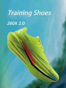 XTEP 260X2.0 Carbon Plate Racing Shoes | Professional Marathon Running Shoes For Men, Smooth Propulsion, Shock Absorption And Rebound, New Fluorescent Green - New Fluorescent Green - View 1