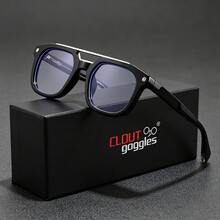 1 chiếc kính bảo hộ CLOUT gọng vuông hai cầu, kính mắt thời trang nam nữ, nhẹ, thích hợp đeo hàng ngày đến văn phòng và dạo phố. - Phi công - Xem 14