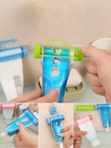 Manual Plastic Toothpaste Squeezer, Vertical Bathroom Dispenser, Easy-To-Use Plastic Roller Squeezer Suitable For Toothpaste, Face Wash, Hand Cream, No Power Needed, Home Bathroom Decor - Multiple Styles - View 2