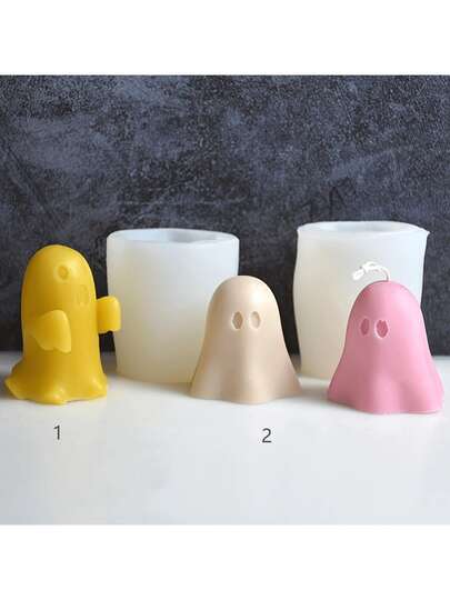 Halloween Spooky Ghost Silicone Mold DIY Scented Candle Decor