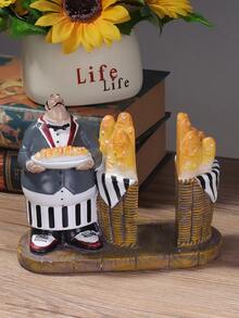 Chef Holding Bread Model, Living Room & Kitchen Decor Ornament, Practical And Artistic - 1PC - View 7