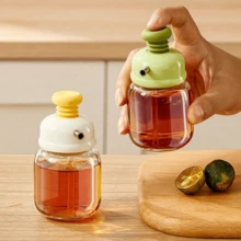 100ml Pump Dispenser Oil Bottle, Plastic Vinegar Bottle Oil Pot, Leak-Proof Easy-Clean Hanging Seasoning Container, Suitable For Home Kitchen, Restaurant, Cooking, Baking, Grilling, Camping And Daily Use, Essential Kitchen Accessory, Grandma Gift - Multicolor - View 8