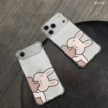 Funda para teléfono con patrón Un ratón marrón besa a un conejo., compatible con iPhone 17, 16, 15, 14, 13, 12, 11 Pro Max, Plus,   A,  Redmi POCO  G, OPPO A, Honor. Diseño ligero, antideslizante y a prueba de golpes. - transparente - Ver 6