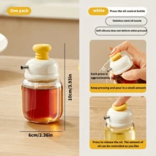 100ml Pump Dispenser Oil Bottle, Plastic Vinegar Bottle Oil Pot, Leak-Proof Easy-Clean Hanging Seasoning Container, Suitable For Home Kitchen, Restaurant, Cooking, Baking, Grilling, Camping And Daily Use, Essential Kitchen Accessory, Grandma Gift - Multicolor - View 3