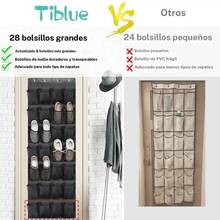 Behind-Door Shoe Hanging Storage Bags - Black 35 Compartments - View 7
