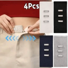 1 pieza/2 piezas Extensor de cintura sin costuras - Botón ajustable para pantalones vaqueros para hombres y mujeres - Expansor de cinturón de cintura desmontable - Multicolor - Ver 26
