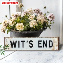 1pc 2D FLAT WIT'S END Signage, Funny Street Sign, Home Decor, Room Decor, Wall Decor, Restaurant Decor, Bar Decor, Cafe Decor, Garage Decor, Farmhouse Decor - Multicolor - View 6