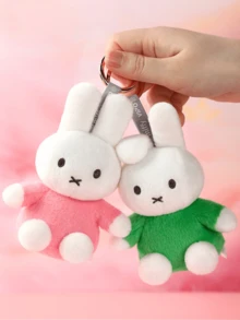 MIFFY MIFFY 彩色毛絨鑰匙圈吊飾，官方收藏款掛飾娃娃，可愛迷你吊飾飾品，生日節日女孩兒童禮物，閨蜜背包配件 - 彩色 - 查看 3