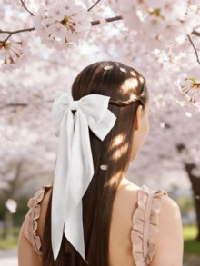 1/4件套女士大蝴蝶结发夹，橙色、蓝色、白色、粉色，丝带蝴蝶结发饰，派对发饰，母亲节时尚，日常派对，缤纷夏威夷海滩风情，旅行，生日 - 彩色 - 查看 5