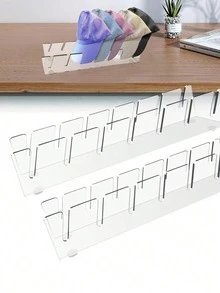 Bộ 2 giá trưng bày mũ lưỡi trai bằng acrylic, có thể chứa 14 mũ, thích hợp cho phòng ngủ, tủ quần áo, bàn trang điểm - Trong suốt - Trong sáng - Xem 4