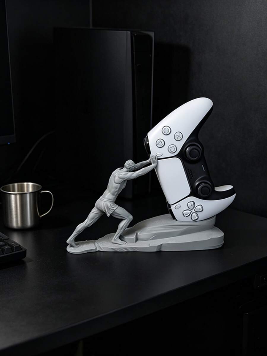 Sisyphus Universal Game Controller Holder | Compatible With PS4/ SS/SWITCH PRO Multi-Platform | Integrated Display/Storage Design | ABS Material Stable And Non-Slip | Desktop Placement | Essential For Gaming Room Decor - Game Controller Stand - View 1