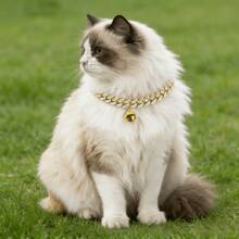 2件套经典宠物项圈，猫狗通用，高品质锌合金链镶嵌水钻，经久耐用，佩戴舒适，方便日常外出，时尚实用。 - 彩色 - 查看 6