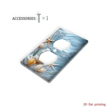 1 pieza Panel de interruptor con estampado de moda, adecuado para decoración del hogar en dormitorio, cocina y sala de estar, fácil instalación, diseño plano 2D - Multicolor - Ver 9
