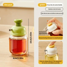 100ml Pump Dispenser Oil Bottle, Plastic Vinegar Bottle Oil Pot, Leak-Proof Easy-Clean Hanging Seasoning Container, Suitable For Home Kitchen, Restaurant, Cooking, Baking, Grilling, Camping And Daily Use, Essential Kitchen Accessory, Grandma Gift - Multicolor - View 12
