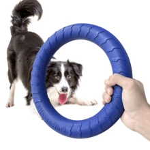 XL Large Indestructible Dog Toys, Dog Chew Toys For Aggressive Chewers,Flying Discs For Medium/Large Breeds. Floating Dog Ring Toys For Throwing, Catching, Grabbing. (12 Inch) - Màu xanh dương, cỡ trung bình/lớn - Xem 6