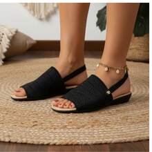 Modare Orthopedic Ultra Comfort Knit Fabric Sandal - màu đen - Xem 2