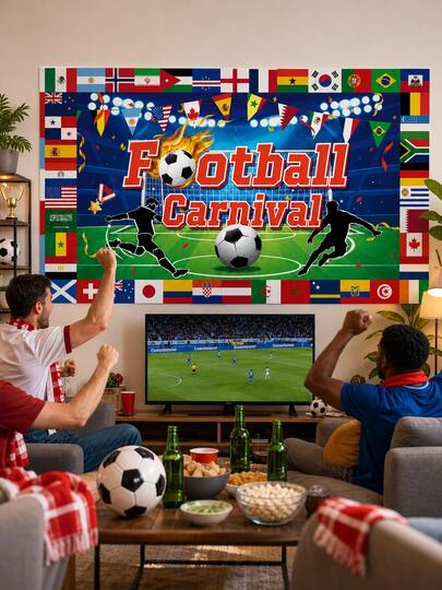 1pc-2026 World Cup International Flags Banner, Soccer Party Decor Backdrop With Global Country Flags, Sports Fan Banner For Game Night, Watch Party, Indoor & Outdoor Decoration