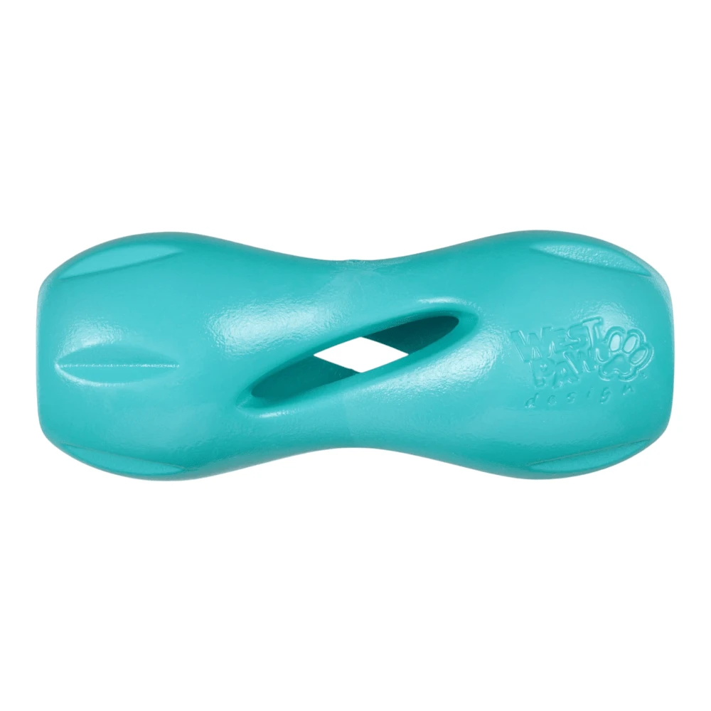 Qwizl Durable Zogoflex Dog Puzzle Toy For Mental Stimulation, And Enrichment - Treat Dispensing For Bully Sticks And Dental Sticks - Dishwasher - Made In USA - Large - Aqua - 藍綠色 - 查看 1