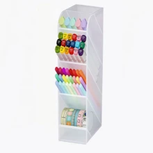 1 hộp đựng văn phòng phẩm nhiều ngăn có thể nghiêng, hộp đựng cọ trang điểm để bàn dung tích lớn. - Nhiều màu - Xem 16