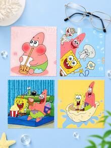SpongeBob SquarePants 1/4 قطع قماش تنظيف نظارات لطيفة، قماش تنظيف عدسات النظارات، إكسسوارات نظارات، ضروريات السفر، هدايا - مشاهدة 7