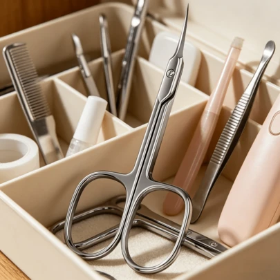 Stainless Steel Curved Tip Cuticle Nipper, Designed For Manicure Pretreatment, Curved Blade For Precise Cuticle Trimming Along Nail Edges And Cuticle Folds