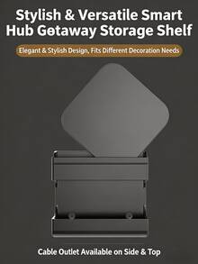 2/1pc Universal Smart Gateway Wall Mount Bracket, No-Drill Adhesive Backing Non-Destructive Reusable Bracket, ABS Material With Cable Management Function Storage Shelf, Suitable For Router, Modem, Speaker And Small Items, Space-Saving, Applicable For Home Living Room Bedroom Office - Multicolor - View 8