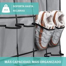 Behind-Door Shoe Hanging Storage Bags - Black 35 Compartments - View 4