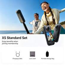 Insta360 X5 Panoramic Digital Action Camera, 8K High Definition, Image Stabilized, Waterproof, Handheld Pocket Camcorder, Standard Kit, Digital Camera - View 3