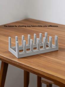 1pc Multi-Functional Storage Rack: Pot Lid Holder, Dish Rack, Soup Ladle Holder, Cutting Board Rack, Book Storage Rack. Convenient For Storing And Draining Pot Lids And Soup Ladles. Suitable For Modern Kitchens, Study Rooms, Kitchen Organization - Multicolor - View 10