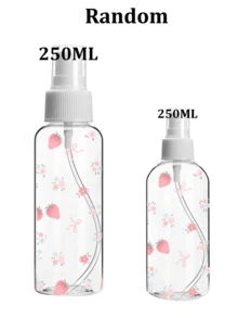 Pink Strawberry Bow Floral Pattern Refillable Spray Bottle - Reusable Portable Spray Bottle/Travel Essential/Suitable For Essential Oils, Perfumes And Skincare/Ideal For Hair Salons, Kitchen, Bathroom And Garden/Suitable For Travel And Business Use (Pattern Placement May Vary) - Multicolor - View 12