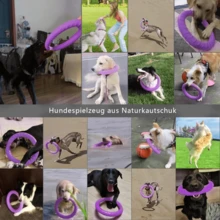 XL Large Indestructible Dog Toys, Dog Chew Toys For Aggressive Chewers,Flying Discs For Medium/Large Breeds. Floating Dog Ring Toys For Throwing, Catching, Grabbing. (12 Inch) - 中/大號紫色 - 查看 6
