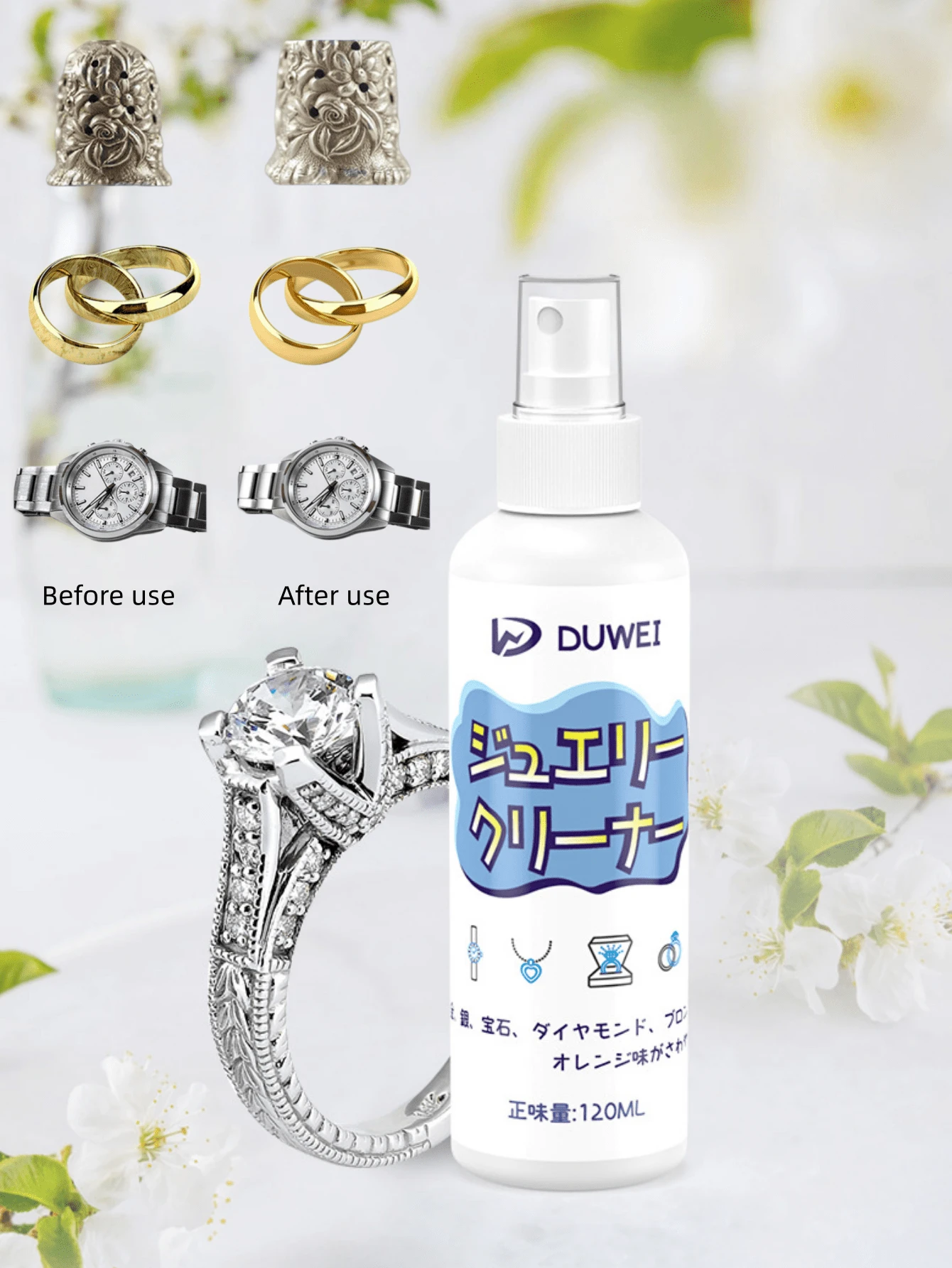120ml Jewelry Cleaning Spray, Suitable For All Kinds Of Jewelry, Watches, Make Your Jewelry Look Brand New.