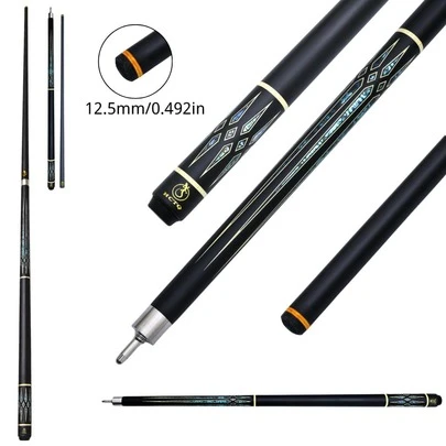 2pcs/Set Pool Cue, 12.5mm Tip, For Practice And Beginner Use