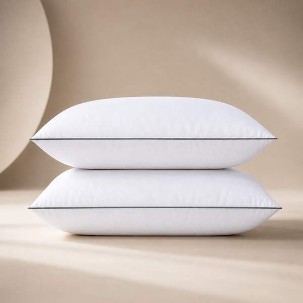 42*66cm Paquette De Dos Almohadas para cama king size dormir largas hotel bonitas blancas con relleno larga 2 Pack Estándar Microfibre Firms, almohada decorativas grandes microfibra decoracion hogar almoadas almuadas almohadillas Incluye 2 Fundas con Cier