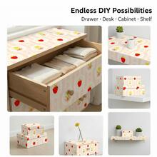 1 Rollo de Papel Tapiz Autoadhesivo Removible con Diseño Lindo de Fresa y Flores, 17.5 Pulgadas (44.5 Cm) de Ancho, Rayas Rosa Beige con Encaje y Lazo, Fácil de Limpiar y Cortar, Adecuado para Renovación de Paredes de Habitaciones Infantiles, Renovación de Muebles y Decoración del Hogar - fresa - Ver 6