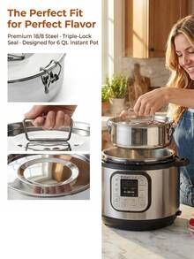 1.5 Quart Stainless Steel French Creme Brulee Mold With Lid And Handle, Portable Round Cake Baking Creme Brulee Mold For Cheesecake, Chocolate Cupcake, Pudding - Other - View 4