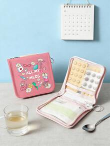 Portable Medicine Bag, Compact Pill Organizer Box, Suitable For Travel Medication Storage, Essential Medical Accessory For Health-Conscious People And On-The-Go Use, Multifunctional Fabric Small Medicine Bag, Portable Medical Emergency Kit, Outdoor Travel Medicine Bag, Dorm Emergency Medicine Storage Bag (Multiple Colors Available) - Multicolor - View 11