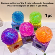 Iridescent Magic Decision Ball Fidget Toy, Building Block Filling Inside, Rustling Sound When Squeezed, Colorful Printed Squeeze Ball, Stress Relief Game Toy For Kids Adults - Multicolor - View 13