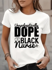 Women's Pride And Strength With A Powerful Message About Professional Empathy And A Positive Attitude In Healthcare Work. Comfortable Casual Women's T-Shirt For Everyday Wear. - 白色 - 查看 1