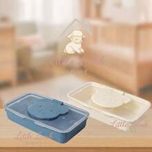 Bear-Shaped Baby Wet Wipe Holder With Rubber Seal, Baby Bag, Nursery Design - Plasútil - 焦糖熊 - 查看 2