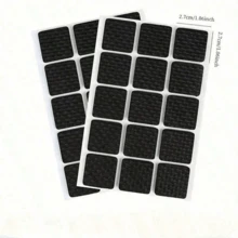 18pcs (Each) Self-Adhesive Furniture Leg Foot Protector Pads, Chair Leg Pads Anti-Slip Anti-Scratch Furniture Foot Floor Protector Pads Chair Foot Pads Dining Chair Table Leg Anti-Slip Stickers Sofa Furniture Table Corner Leg Wear-Resistant Anti-Collision Protective Covers Stool Leg - Black - View 5